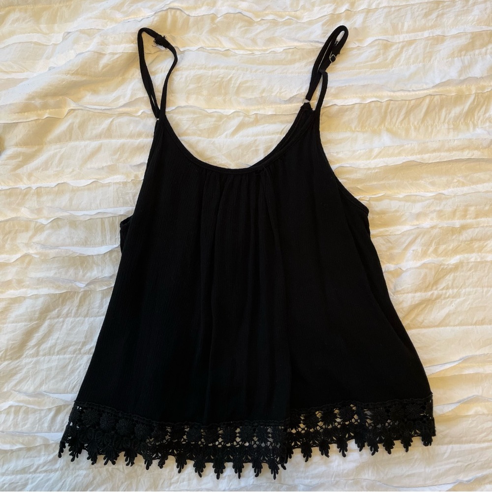 Black Flowy Tank